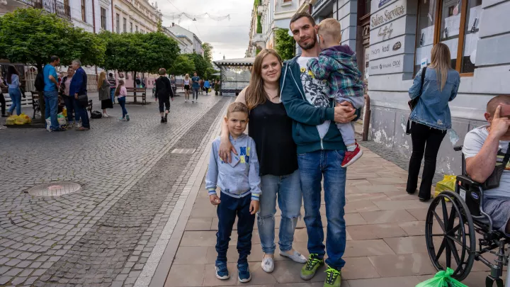 Ukraine Flüchtlingsfamilie