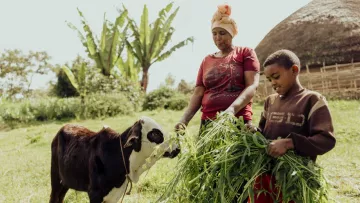 Ernährungsgrundlagen sichern in einem World Vision Patenschaftsprojekt in Äthiopien